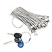 CYJZWOH 100pcs Stainless Steel Wire Keychains Cable, Key Rings, Heavy Duty Luggage Tags Loops Tag Keepers 2mm Twist Barrel (Cable Length: 6 inches)