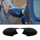 Mengjiesi Mirror Caps Gloss Black Compatible with 3 Series E90 E91 2005-2007 E92 E93 2006-2009, 1 Series E81 E82 E87 E88 PRE Models Rearview Side Wing Mirror Cover Caps