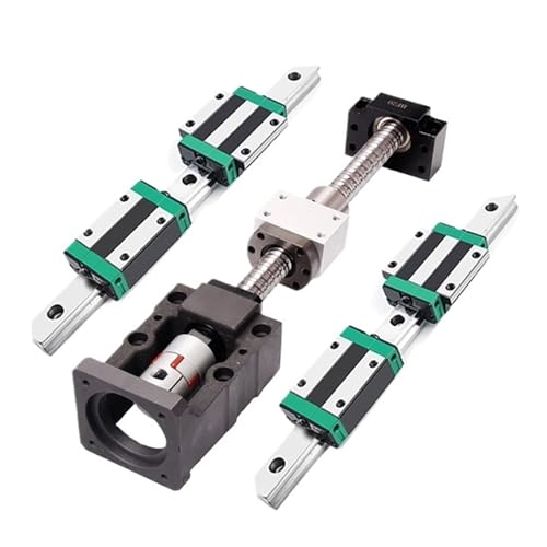 Metal Ball Screw nut end Processing 1set HGR20 Linear Guide+ SFU1605 L300-1000mm Ball Screw Kit+Motor Base(800mm)