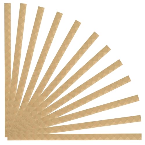MOROBOR Moldura decorativa de madera, 12 piezas sin terminar 3D lindas molduras de bricolaje en forma de línea de pinchos para pared del hogar, armario, estante, ventana, puerta, decoración, 13.78 x