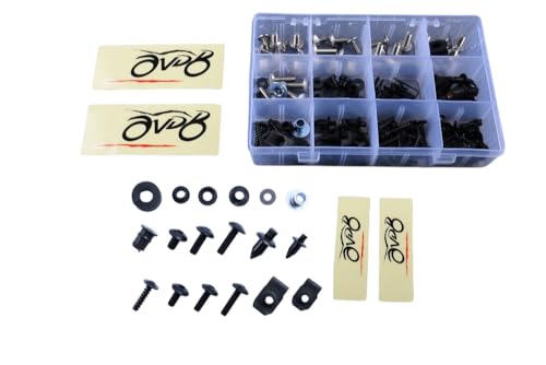 Kit visserie carénages M5 M6 noir anti-vibration pour KAWASAKI ZX10R 2004-2005