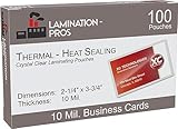 Business Card Laminating Pouches, 10 Mil Business Card Pouches, Heat Sealing Laminating Pouches, Thermal Pouches - 2.25