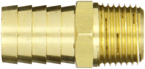 Image of EATON Weatherhead 10512B-108 Male Pipe Fitting, CA360 Brass, 3 /4 inch Hose ID, 1 /2 inch Pipe Size