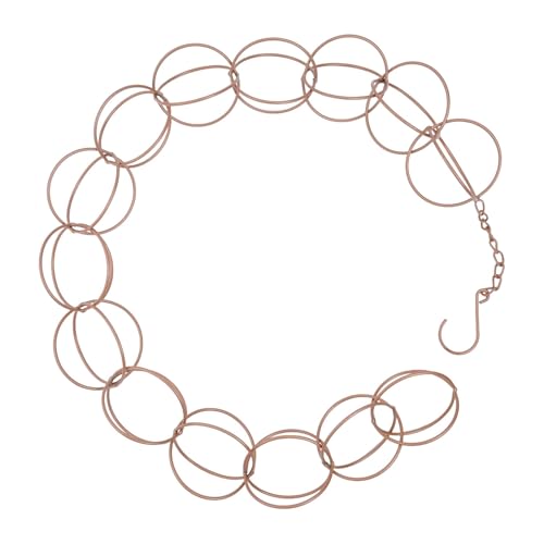 Oniissy Catena da pioggia in metallo con pluviale decorativo da giardino per esterni, color rame, sistema di drenaggio dell'acqua con design a campana a vento per grondaia del tetto della casa (anello