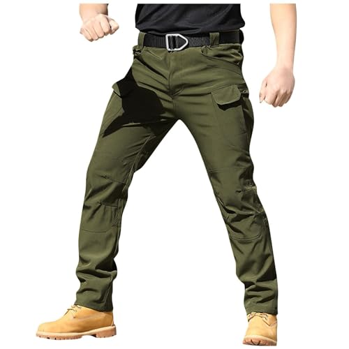 OIOLOYJM Military Cargo Pants for Men Hiking Relaxed Fit Work Waterproof Stretch Tactical Lightweight Outdoor Travel Pant
