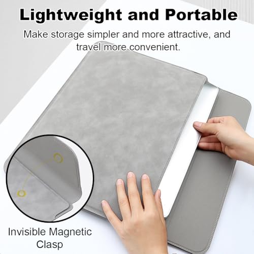 Funda para ordenador portátil de 13,3 pulgadas gris para llevar al café 4