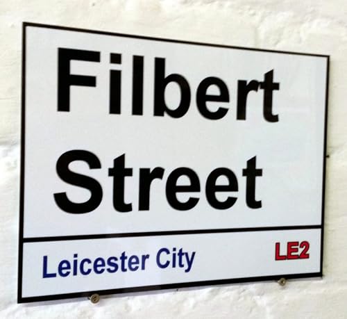 Image of New Metal Street Sign Leicester City Fc Filbert Street Sign Metal Aluminiu Football Ground Stadium 8X12 Inches