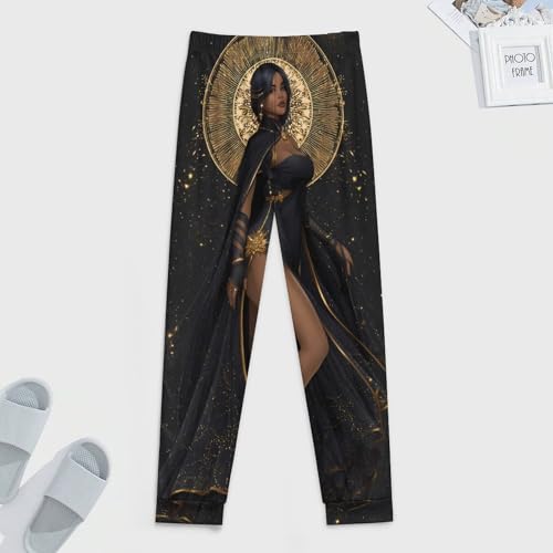Dark Goddess Nyx Greek Mythology Men's Pajama Bottoms Sleep Lounge Soft Comfy Pants Sleepwear4