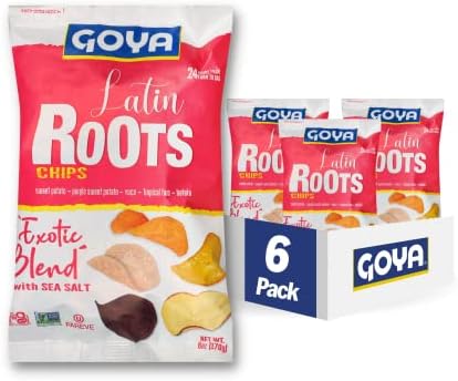 Goya Exotic Blend With Sea Salt Latin Roots Chips, 6 Ounce (Pack of 6)