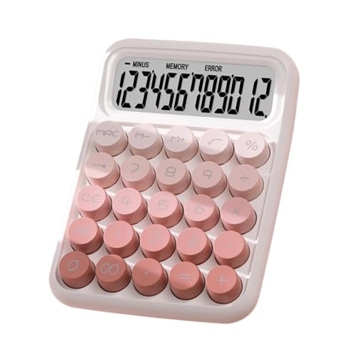 Streysisl Calculadora estética, bonita calculadora de escritorio antideslizante, calculadora de teclado, calculadora ergonómica de escritorio, calculadora mecánica para oficinas, hogar, escuela