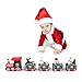 Produktbild Huahao Weihnachten Holz Zug 5 Stücke Weihnachtszug Dekoration Weihnachten Holz Kleiner Zug Party Kindergarten Verzierungen Neujahr Deko Geschenke für Kinder