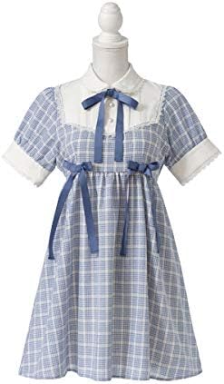 Amazon Co Jp ディアマイラブ Dearmylove 夢展望 ワンピース トリプルリボン ドール Ll チェック サックス レディース ファッション