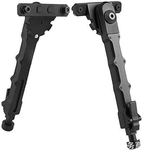 N / C Bipied Tactique en Aluminium QD Airsoft, bipied en Aluminium Noir V9 trépied bipied bipied Airsoft bipied pour la Chasse à la portée Camara Airsoft