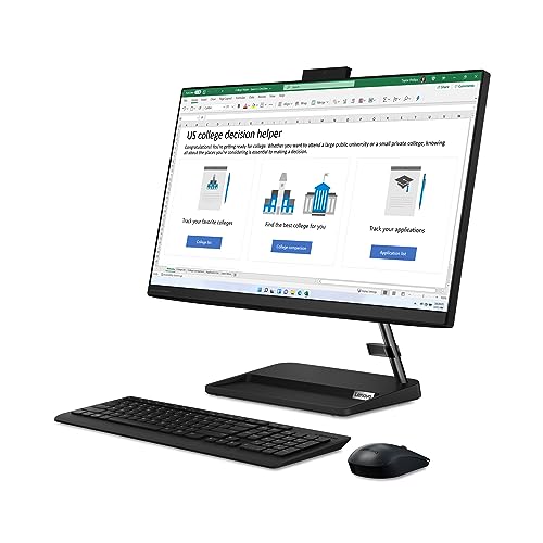 Lenovo IdeaCentre AIO 3 (2023) All-in-One Desktop-Computer, 60,5 cm (23,8 Zoll) FHD, integrierte 720p HD-Kamera, Windows 11-16 GB Speicher, 512 GB Speicher, AMD Ryzen 5 7540U, Maus und Tastatur im