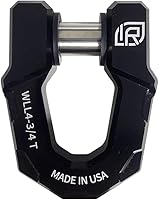 Vista 4 de 71514 - Paquete de 2 grilletes Redeemer con anillo en D, aluminio anodizado negro, resistente para uso con correa de remolque para recuperación