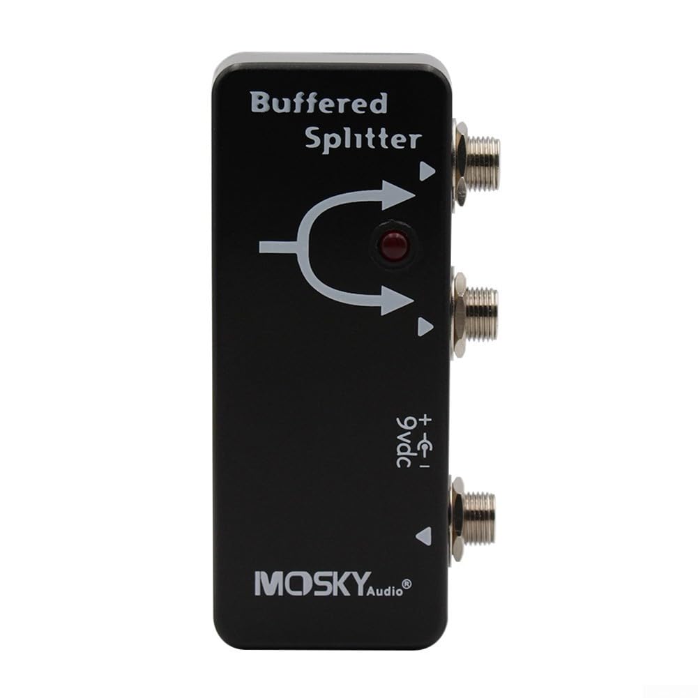 Buffered Splitter Gitarrenpedal Signalteiler für Klaren Kraftvollen Ton Dual-Amp Konfiguration Lange Kabelwege Komplexe Pedalboards Robuste Metallkonstruktion Schwarz