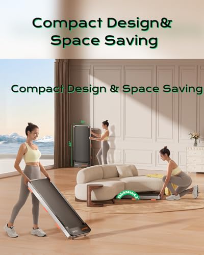 Image of TREAFLOW Walking Pad,Treadmill with Incline for Home Office, 2.5HP Portable Under Desk Treadmill with 265 Lbs Capacity,Remote Control, Led Display
