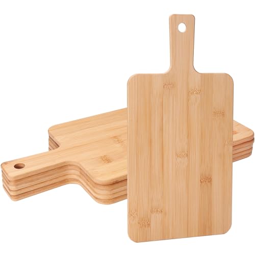 Tablas de Cortar de Bambú Yorkmills, Set de 6 Unidades, 39,4 cm x 19,1 cm, con Mango Integrado, para Cocina, Quesos, Pan, Frutas y Verduras miniatura 1