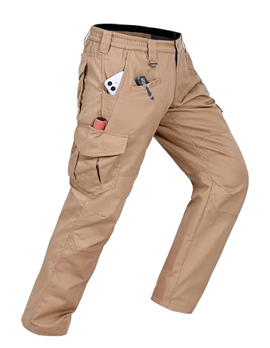 Men's Tactical Cargo Work Pants for Outdoor Hiking