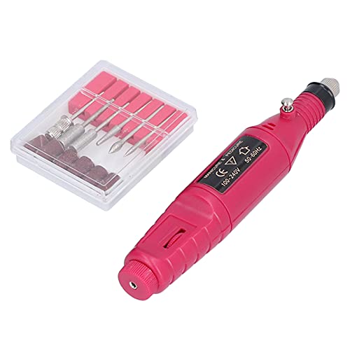 Torno para Uñas Pulidor de Uñas Eléctrico Mini Kit de Taladro de Archivo Manicura Pedicura Herramientas de Forma Herramientas de Cuidado de Uñas Portátil 100-240V 3000-18000RPM (Enchufe de la UE)