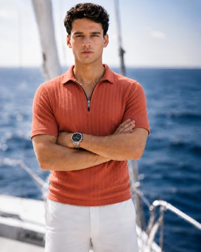 Image of Preneum Men's Polo T‑Shirt | Comfortable Rich Polycotton, Band Collar, Regular Fit | Stylish & Premium All Day Wear (Available in Plus Sizes)