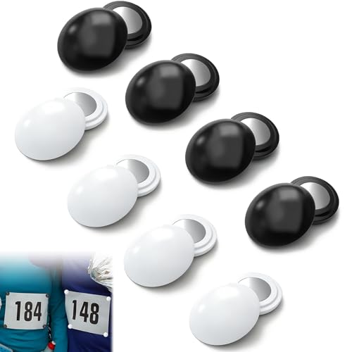 Huucozn Imanes para Dorsales de Carrera, 8 Pares/16uds Portadorsal Magnetico sin Dañar la Ropa, Imanes Porta Dorsales para Running para Maratón, Triatlón y Eventos Deportivos con Fijación Segura