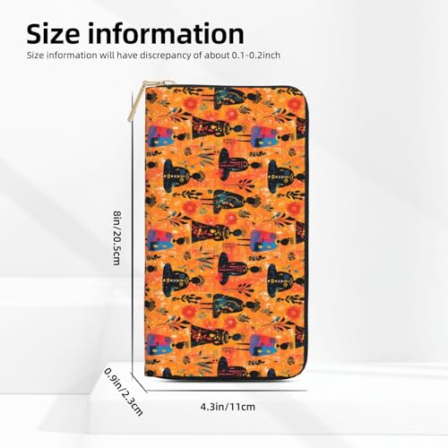 Retro Woman Pattern Print Wallet Women, Leather Bifold Multi Card Wallet, Long Purse Women's Wallets2