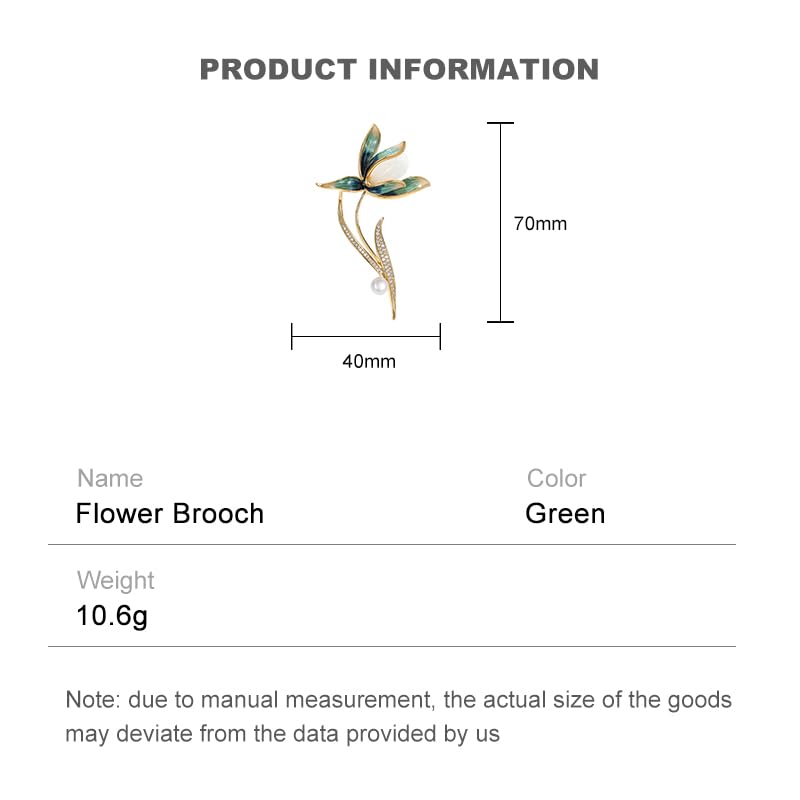 Image of 14K Gold Graceful Vintage Chinese Style Brooch Pin for Women, Freshwater Pearl Magnolia Flower Pink /White Pin, Ideal for Traditional Events, Women's Brooches & Pins