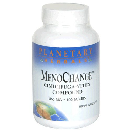 Planetary Herbals MenoChange Cimicifuga-Vitex Compound, 865 mg, Tablets, 100 tablets (Pack of 2)