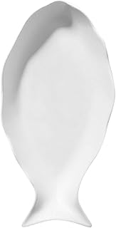 PRETYZOOM White Porcelain Platter Dinnerware Ceramic Fish Plate Food Serving Plate for Steak Snack Dessert Easy to Clean