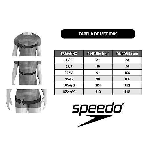 Speedo AcquaPlus, Sunga Homens, Preto (Black), G