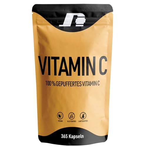 Vitamin C 1000mg - 365 Kapseln (6 Monate) - Hochdosiert, vegan, ohne Zusätze - Unterstützt Immunsystem, Kollagenbildung & Zellschutz - Natürliches Antioxidans - Made in Germany - nabatiplus
