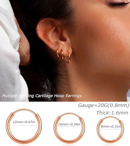 PLOMFOV Flat Back Earrings Gold Earrings for Women Men Stainless Steel Earrings Set CZ Heart Opal Surgical Steel Earrings Gold Studs 20G Cartilage Hoop Earrings Hypoallergenic for Sensitive Ears2