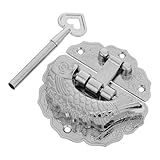 Accessoire de sécurité classique : combinant un loquet de coffre vintage avec des cadenas à clé, ce produit assure une fermeture sécurisée à les verrous de coffre à clé tout en conservant un design antique