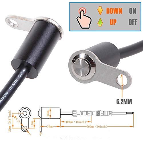 Interruptor de manillar de motocicleta 12V con boton de encendido apagado motor y luz universal 3
