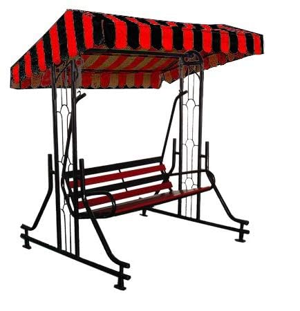 Swing India Outdoor Swing for Adults - 3 Seater Jhula with Stand and Canopy Roof, Suitable for Garden or Terrace Use, 350 kg Capacity, Metal (60, 72, 84 inch)-image-48
