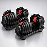 Adjustable Dumbbells 24 KG & 40 KG – Quick Dial Smart Weight Set for Home Gym, Strength Training & Full Body Fitness Equipment ((Pack of 2) 24kg)