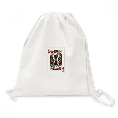Voyage sac à dos cordon en toile motif coeur K durable et léger