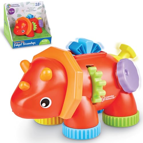 Image of Learning Resources Tracy the Fidget Triceratops - Toddler Montessori Toys, Stacking Shape, Gifts For Boys And Girls, Sorting And Matching Skill Activities, Educational Games, Ages 18 Months+