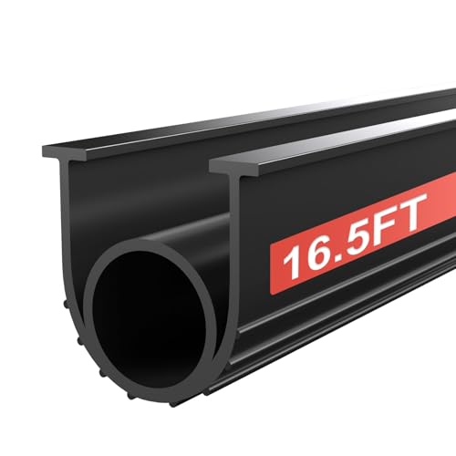 Garage Door Seals Bottom Rubber - Jobon 16.5 Ft Universal U+O Weatherproofing Garage Door Weather Stripping Bottom Seal Replacement Fits Most Standard Garage Doors, Easy Installation by Jobon - Used condition - US$23.39
