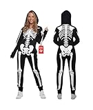 Morph Skeleton Costume Women, Skeleton Jumpsuit Womens, Halloween Costume Adult Women, X-Large