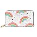 Produktbild JHGFG Mode Handtasche Reißverschluss Brieftasche Druck Regenbogen Muster Telefon Kupplung Geldbörse Abendkupplung Blockieren Leder Brieftasche Multi Card Organizer