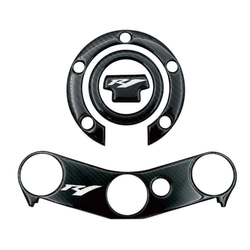 Kit autocollants carbone Yamaha YZF R1 bouchon réservoir protection triple pince YZF1000