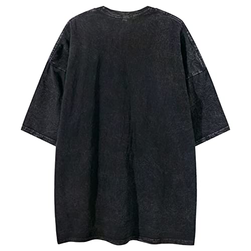 Aelfric Eden Oversized Tees Graphic Dog Print Tshirt Washed Cotton Short Sleeve Summer Streetwear Vintage Unisex Tops2