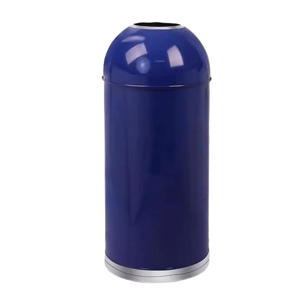 Outdoor Trash Can kreatywny kosz na śmieci ze stali nierdzewnej o dużej pojemności, do sklepu z herbatą mleczną, hotelu, centrum handlowego (niebieski, 48L)