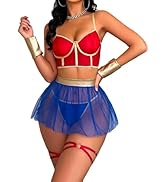 Amazon.com: VENUS ALLURE 3-Piece Lace Lingerie Set for Women  Corset  Bodysuit with Garter Straps, Thong & Stockings, Sexy Boudoir Outfit (Red,  Small): Clothing, Shoes & Jewelry