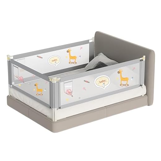 KidDough Bed Rail Guard for Kids Safety Bed Rail for Baby Safety (6.5ftX6ftX6.5ft, 3 Sides, Grey)