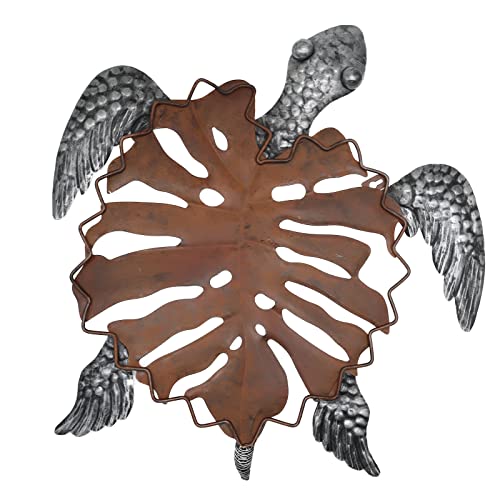 Katrawu Sea Turtle Wall Decor, Metal Sea Turtle Art Decor Hanging Wall Sculpture, Coastal Sea Vintage Turtle Wall Art For Indoor Outdoor Bathroom Office Decor(Small,11In) #TOP7