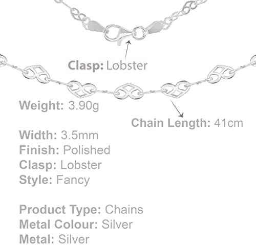 Tuscany Silver Collana con pendente farfalla traforata su catena grumetta regolabile in argento sterling da donna 41cm/16-46cm/18
