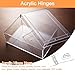 uxcell 10Pcs 55x25mm Acrylic Hasp Latch, Clear Acrylic Hasp Buckle Mini Hinge Hasp for Jewelry Box Small Box